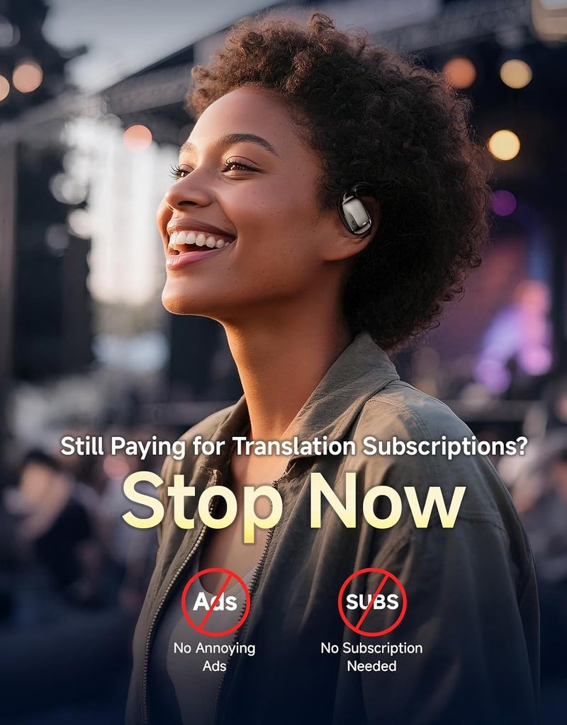 JoyHood AI Translation Earbuds Real Time Interpretation– 144 Language Translator Device No Subscription, Pocket-Sized Wireless Bluetooth Translator Headphones for International Conferences, Trade Show& Travel - Image 4